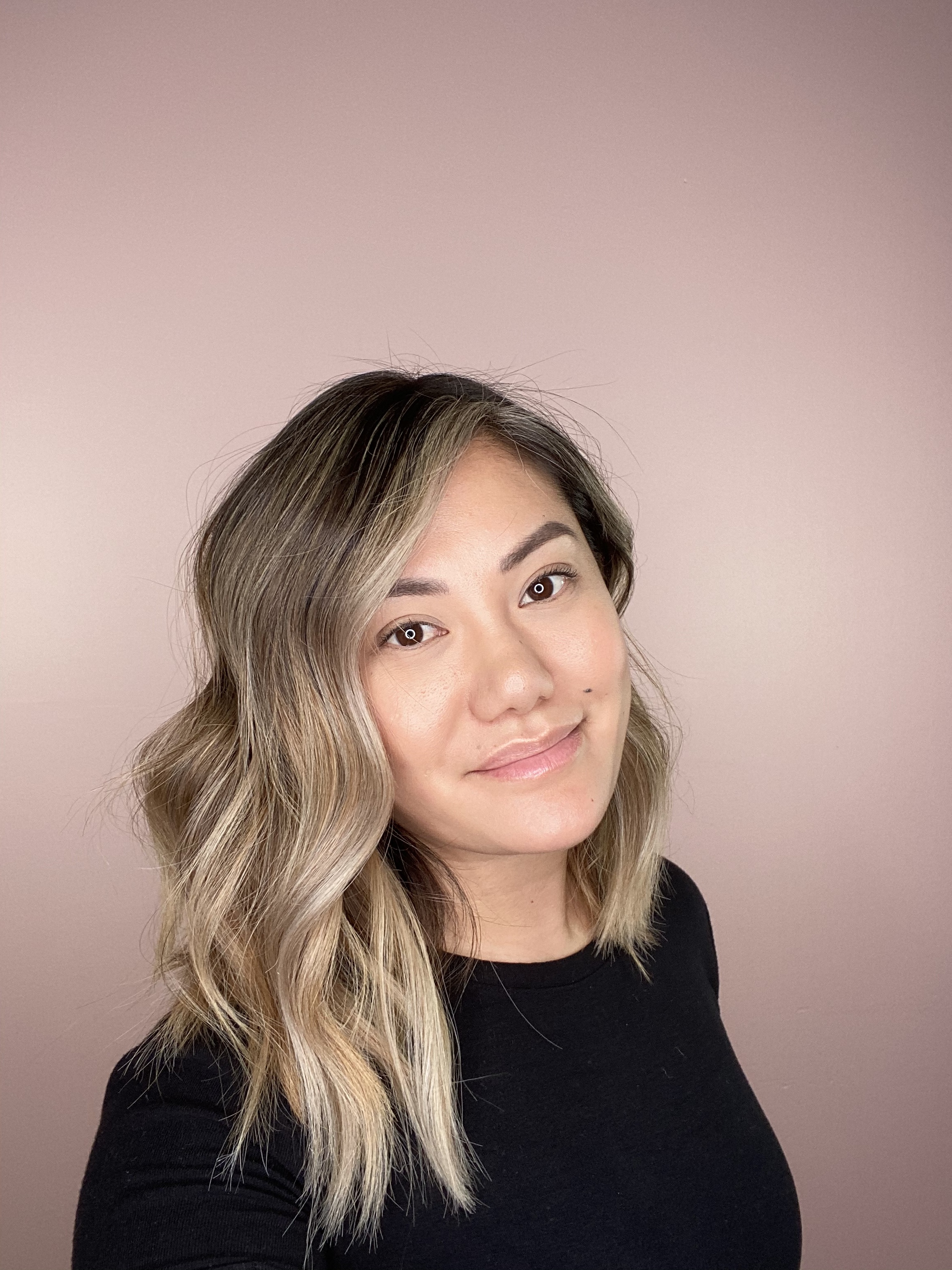 Blonde balayage Asian Hair At Elysium Hair Brisbane